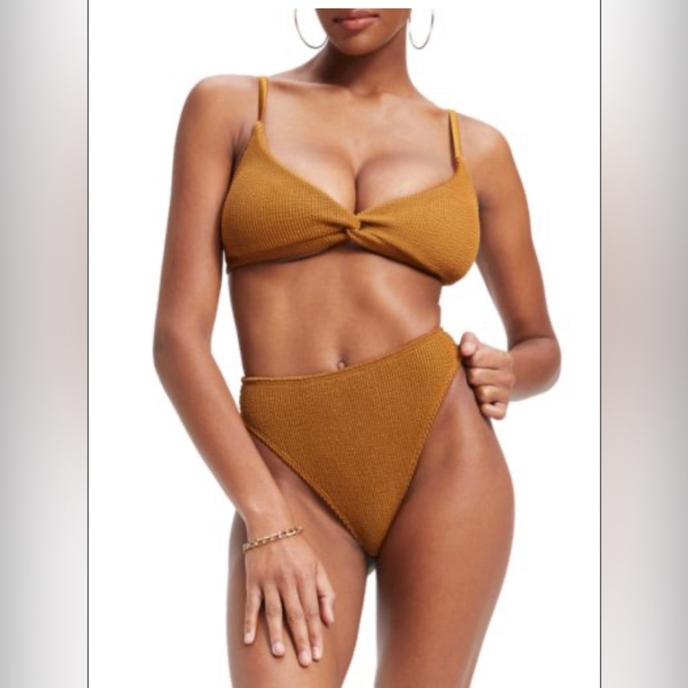 Good American Always Fits Bikini Top, size 2 and Bottom size 1/2